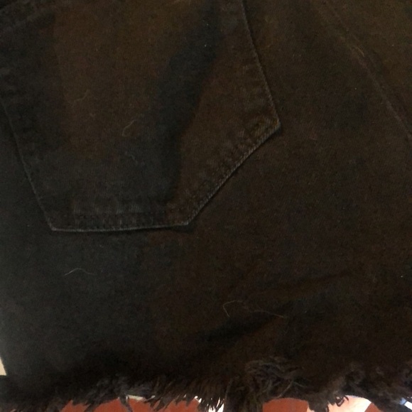 HI-Rise Black Denim Size 10 Frayed Shorts - Picture 11 of 14